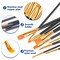 Acrylic Paint Brushes Set,8Packs /80 Pcs, Black Nylon Brush Head, Suitable for Acrylic, Oil, Watercolor,Rock Body Face Nail Art,Perfect Suit of Art Painting, Best Gift for Kids Adult Drawing